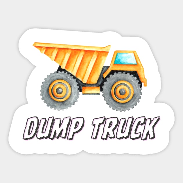 Dump Truck Sticker by Little Loom Threads